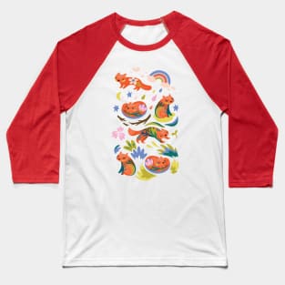 Floral foxes Baseball T-Shirt